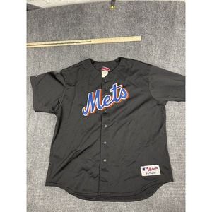 New York Mets Jersey Mens Extra Large Black Authentic Collection MLB Mesh BP USA